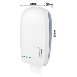 AIR-WOLF | WC papierdispenser - voor maximaal 500 losse vellen - ABS kunststof - Wit