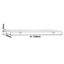 Planche à découper pour table de travail - 1200x700 mm - Conforme HACCP - Blanc