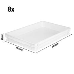 (CONJUNTO) 8x recipientes para massa, branco