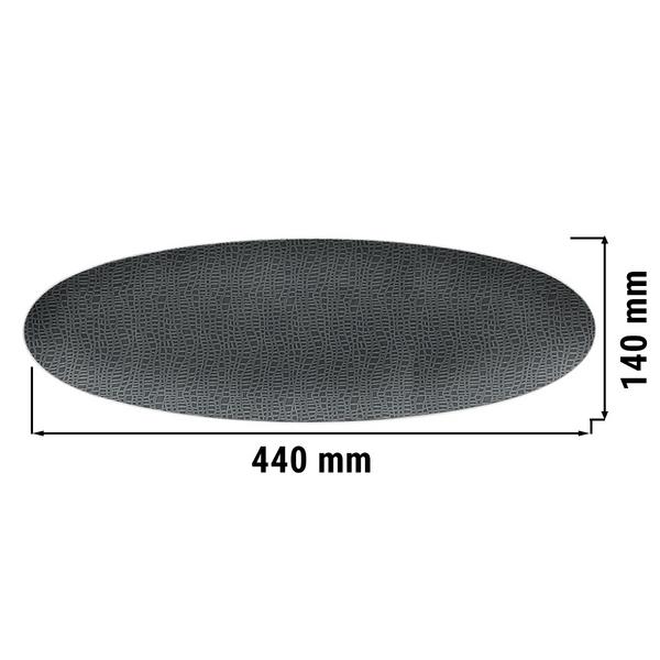 (2 stuks) SELTMANN WEIDEN | Coup bord - 440x140mm - Antraciet