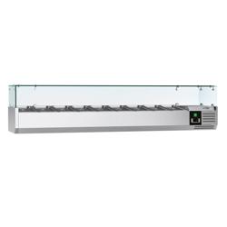 Vitrina refrigerada PREMIUM - 2,0 m x 0,4 m - para contenedores 9x 1/3 GN