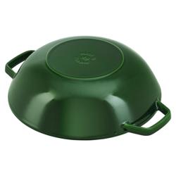 STAUB | SPECIALITIES - Wok met glazen deksel - Ø 300mm - Gietijzer - Basilicumgroen