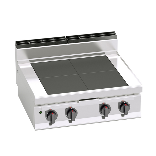 Elektromos főzőlap négyzet alakú süllyesztett főzőlapokkal (12 kW)