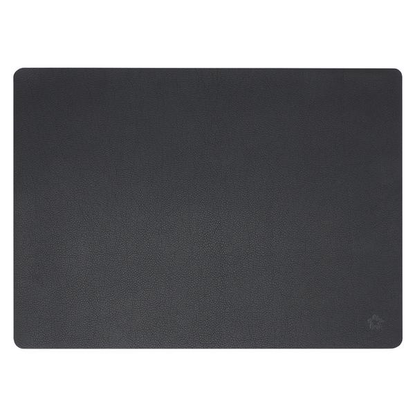 (12 pieces) Placemats James - in elegant leather look - 33 x 46 cm - anthracite	
