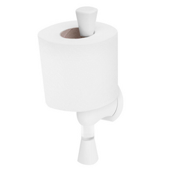 AIR-WOLF | Toiletrolhouder - voor 1 huishoudrol - ABS kunststof - Wit