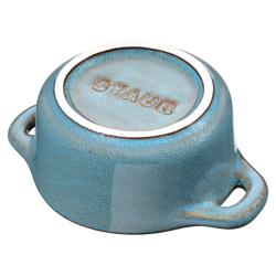STAUB | CERAMIQUE - Mini Cocotte - Ø 100mm - kerek - kerámia - antik türkizkék