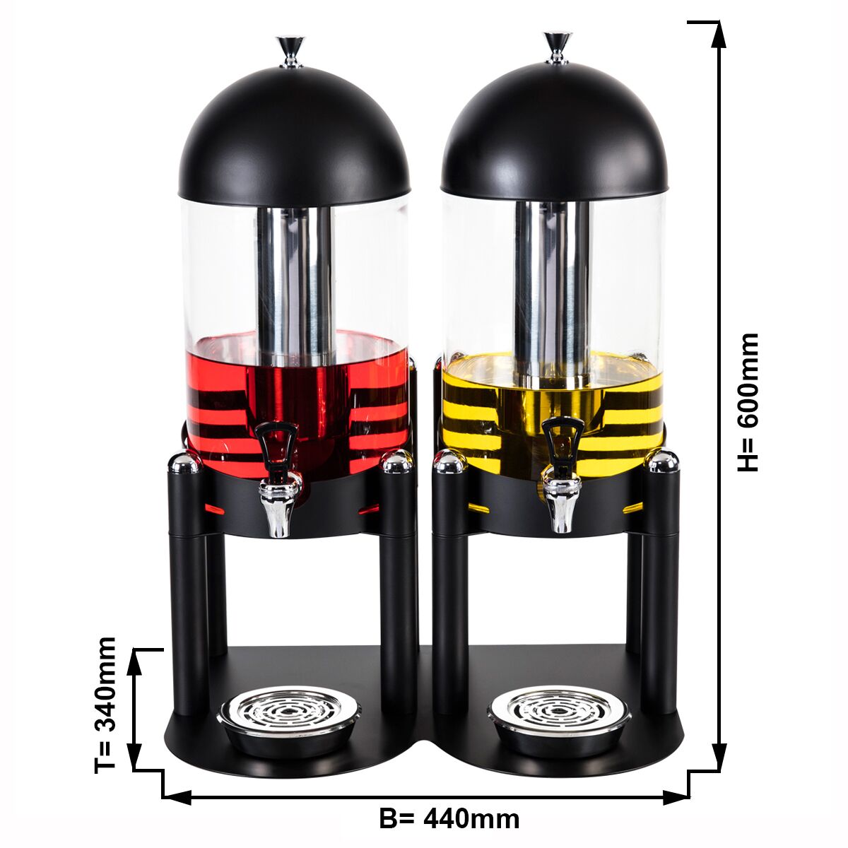 Distributeur de jus - 2 x 6 litres - Noir