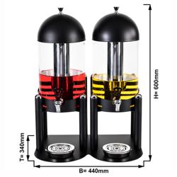Distributeur de jus - 2 x 6 litres - Noir