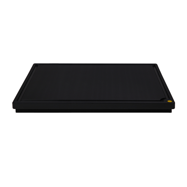 Snijplank met sapgroef - 400x305mm - Dikte 20mm - Zwart