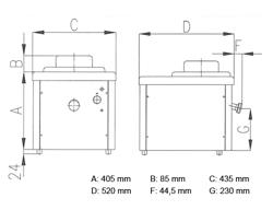 Eismaschine - 10 Liter/h - 1,1 kW - Tischgerät
