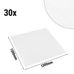 (30 Stück) Damast Tischdecke Porto Diamant - 220g/m² - 130x130cm - Weiß