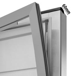 ثلاجة عمودية ستانلس ستيل ECO - GN 2/1 - 740 mm - 476 L - حتى +0…+8 °C - مع باب واحد - تبريد هوائي، قفل، أرفف
