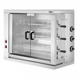 Elektro Hähnchengrill - 9 kW - mit 3 Spießen für bis zu 18 Hähnchen