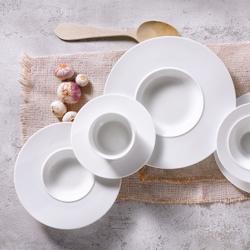 (6 pcs) Dessert Bowl - White Delight - Porcelain - 230ml - round - Ø 100mm - White