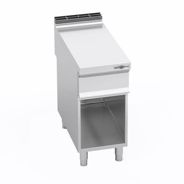 Élément neutre - 400x900x967mm - Inox AISI 304 - Série Lorenzo 900 - avec soubassement ouvert, tiroir