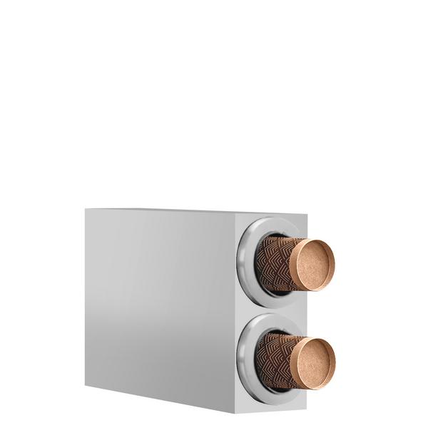 Dubbele bekerdispenser - RVS - Ø71-79mm