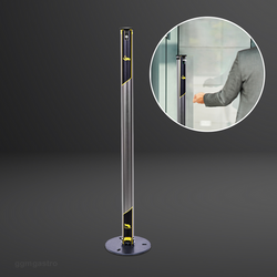 Desinfectans & zeepdispenser - Voetbediening - 1400ml - Aluminium