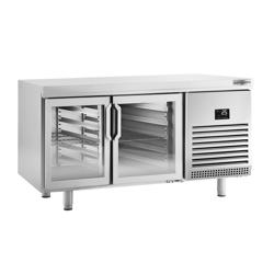 Bajo mostrador refrigerado - EN 600x400 - 1618x800mm - con 4 puertas de cristal abatibles e iluminación LED - 400L