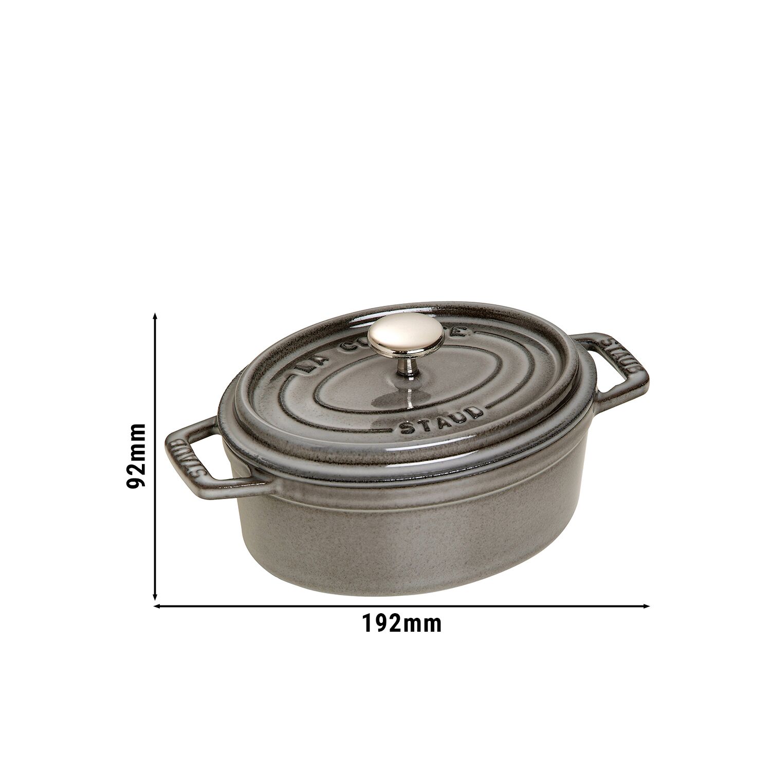STAUB | LA COCOTTE - Cocotte - ovale - 150 mm - Fonte - Gris Graphite