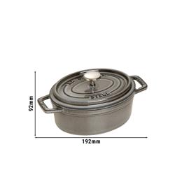 STAUB | LA COCOTTE - Kookpot - Ovaal - 150mm - Gietijzer - Grafietgrijs