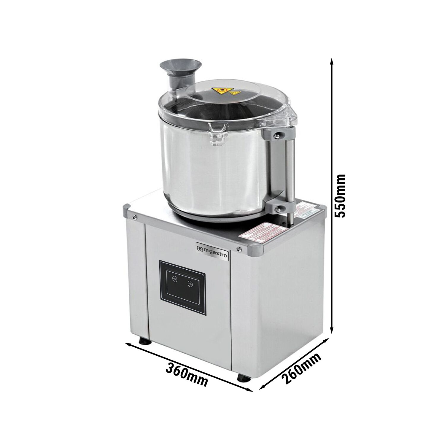 Cutter végétarien – 8 litres – 370 watts – 230 volts – 1400 tr/min