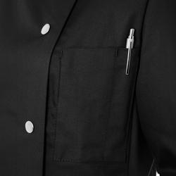 KARLOWSKY | Ladies Chef Jacket Greta – Black - Size 48 - Short Sleeve - Press-Stud Fastening