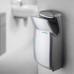 (2 stuks) AIR-WOLF | Handdroger met infraroodsensor - ABS Zilver