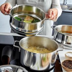 DEMEYERE | Apollo 7 Roasting Pot with Long Handle – Ø 22 cm - Helper Handle - InductoBase 7‑Ply