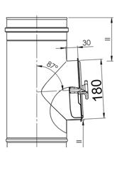 Tubo liso de limpieza 400 °C en acero inoxidable / Ø 300 mm