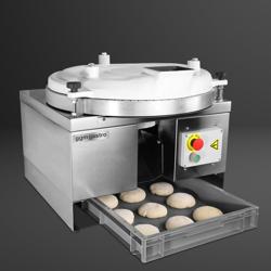 Pizzatészta gömbölyítő - pizzához és kenyértésztához - 250 W - Súlytartomány: ~80–310 g - Tésztakapacitás: 310 g - 610x560 mm - max. 500 db/ó