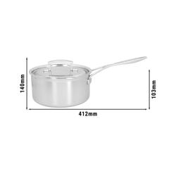 DEMEYERE | INDUSTRY 5 - Casserole à manche avec couvercle - Ø 200mm - inox