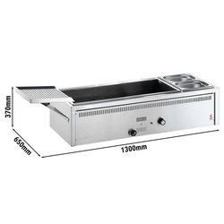 UBERT Mașini de prăjit pește - 1300x650mm - cu 1 raft și 2 recipiente