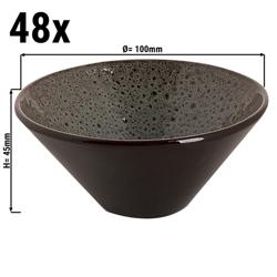 (48 db) Tálka - TURKEY - steinzeug - 100 ml - kerek - Ø 100 mm - barna / kék