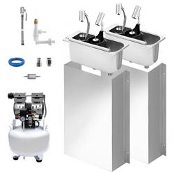 (2 uds) Ducha para porcionador(es) Profesional para porcionadores de gatillo 270x112x480mm WATERSTOP con ducha porcionadora con sistema automático de corte de agua integrado con válvula antirretorno integrada incl. plato colador