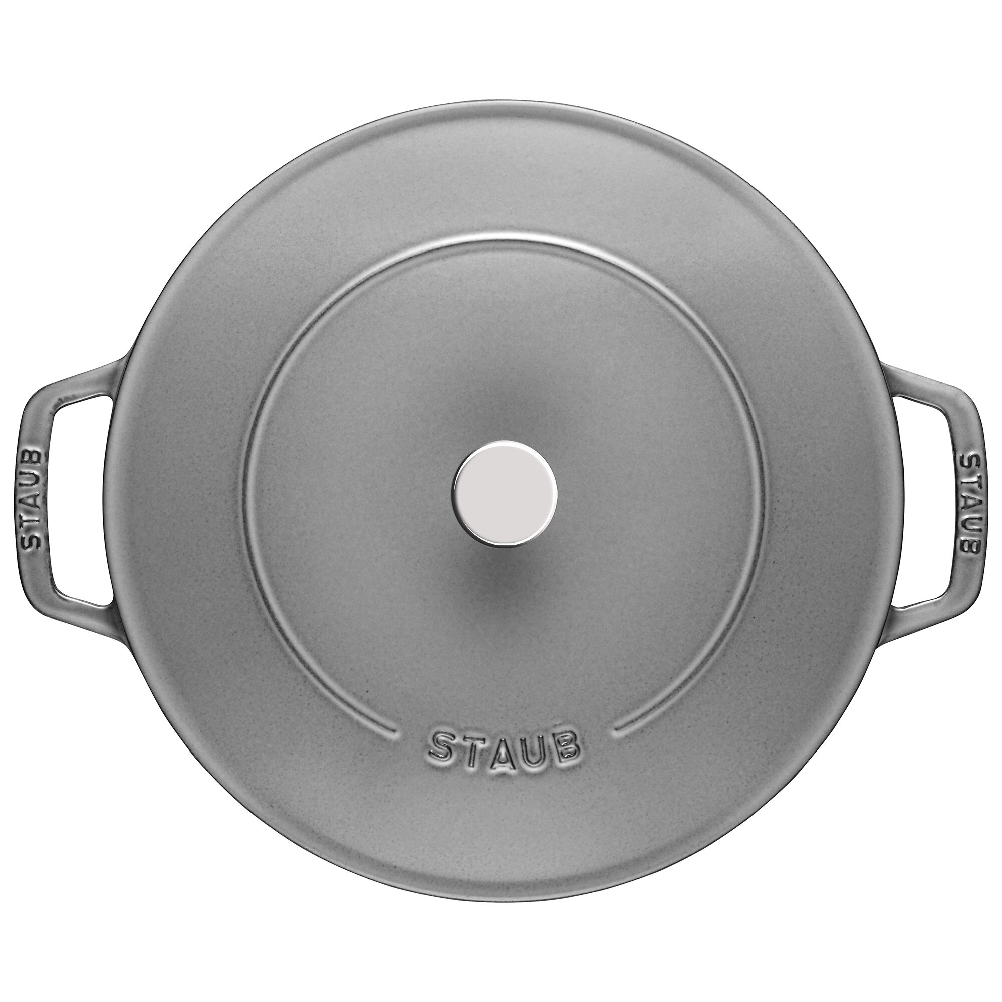 STAUB | BRAISERS - Cocotte avec Chistera Drop-Structure - 240mm - Fonte - Gris Graphite	