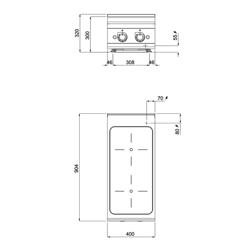 Placa de indução - 10 kW - 2 placas