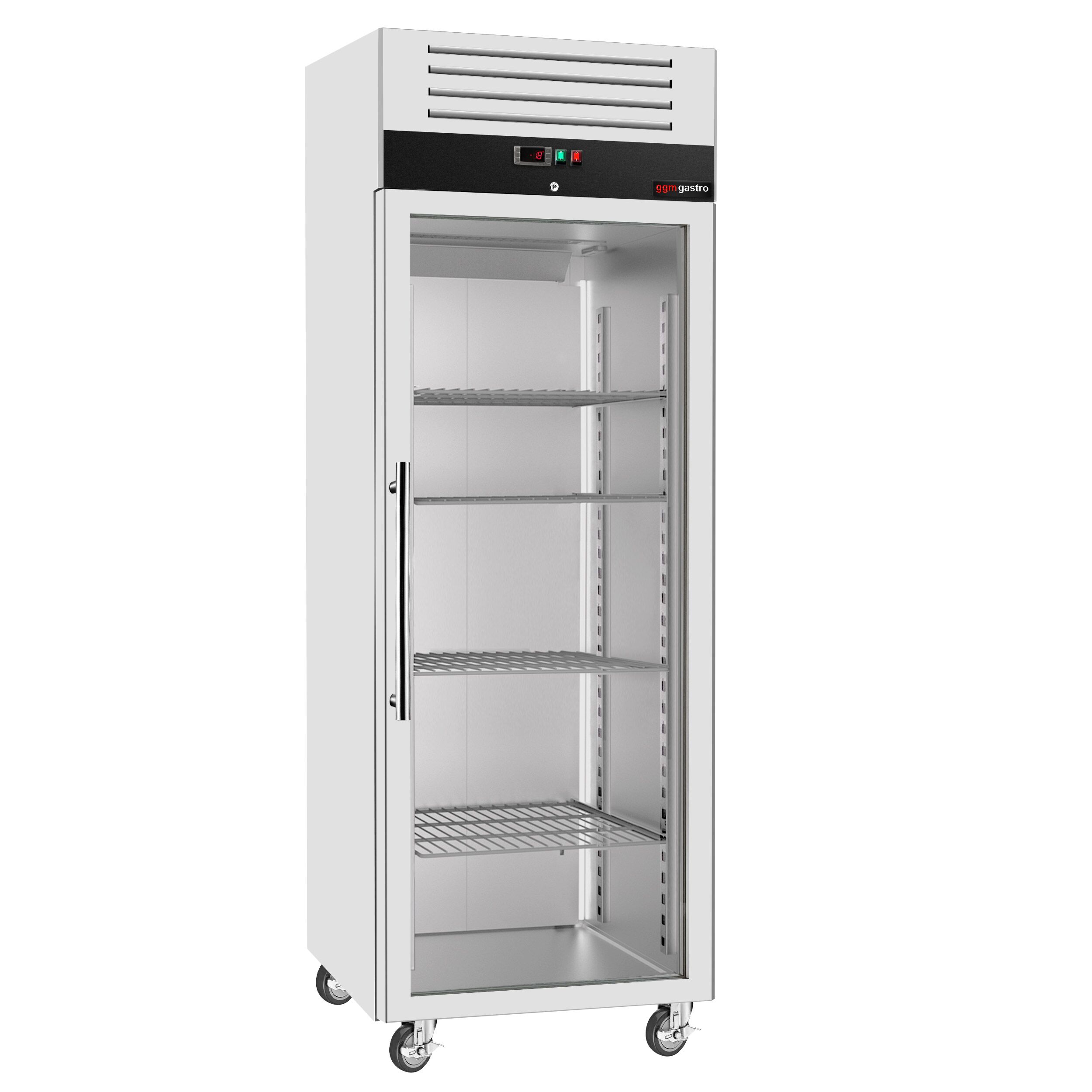 Armoire réfrigérée négative en acier inoxydable inox ECO – GN 2/1 – 700 litres – avec 1 porte vitrée