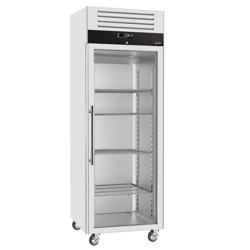 Vrieskast RVS ECO - GN 2/1 - 740mm - 700liter - tot -18°C - met 1 glazen deur - geforceerde koeling, automatische ontdooiing & slot