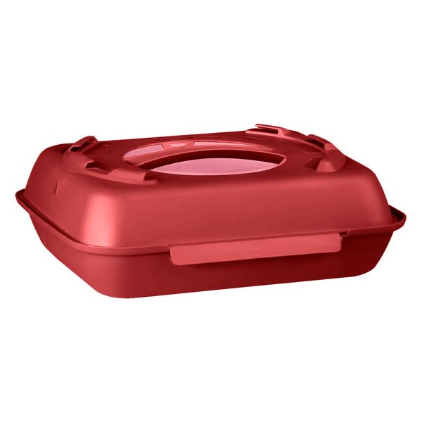 (20 st) Flergångs‑menyboxar - 600 ml - 2‑fack - Himbeerrot/Altrosa