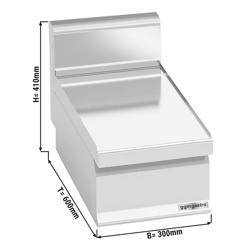 قاعدة محايدة LORENZO 600 - طراز سطح طاولة - 300x600x410mm | 18 kg - ستانلس ستيل AISI 304 - متوافق مع سلسلة LORENZO 600