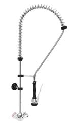 Monobloc pre-rinse spray unit 1000 PREMIUM PLUS - wall-mounted - with twin levers, spray gun, flexible hose & wall bracket included - height 1070mm