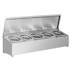 Caixa de Especiarias em aço inoxidável - 5x GN 1/6