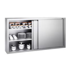 Armoire murale en acier inoxydable PREMIUM - 1800x400mm - avec portes coulissantes - 1000mm de haut