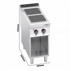 Elektrisch fornuis - LORENZO 900 - 400x900mm - 7,0 kW - 2 platen
