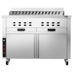 Barbecue au charbon de bois – pour Adana & shish kebab – pour 15 broches rotatives automatiques