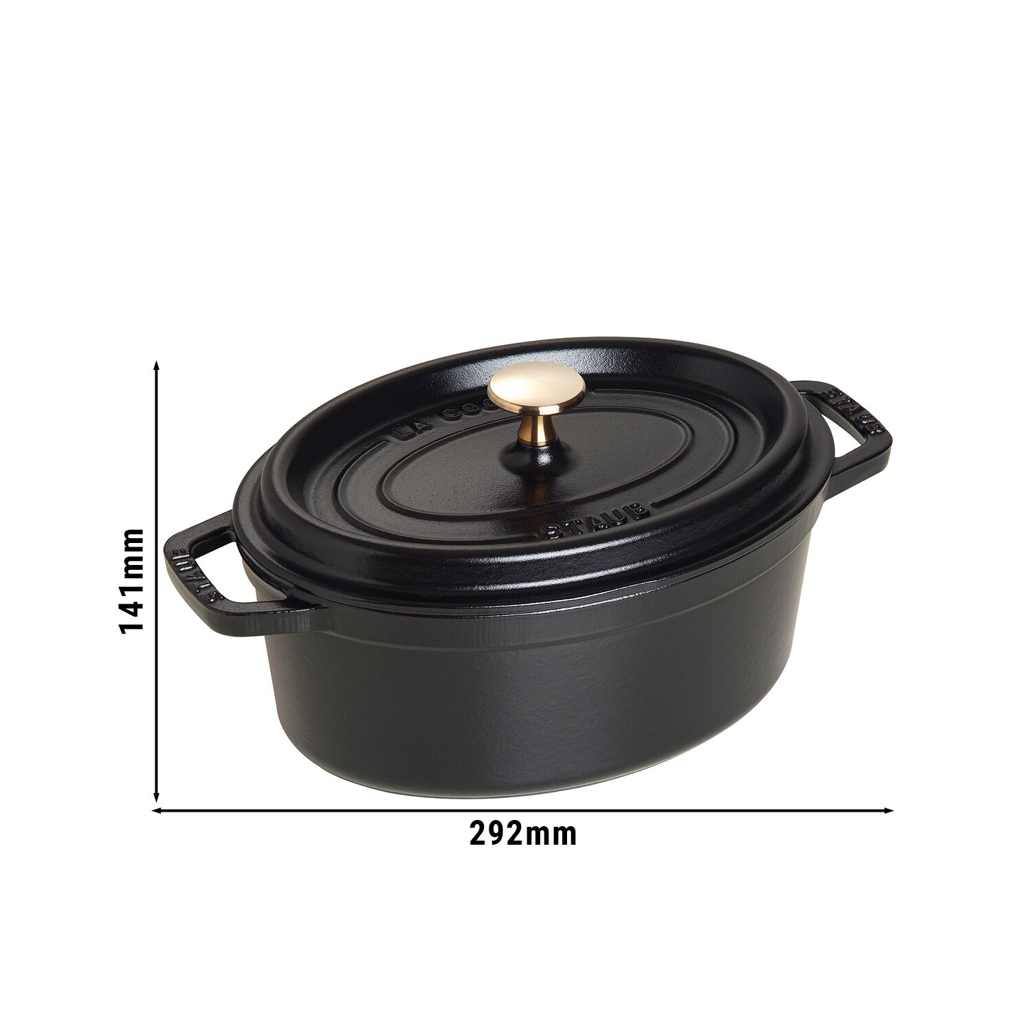 STAUB | LA COCOTTE - Cocotte - ovale - 230mm - Fonte - Noir	