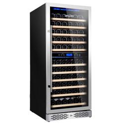 Cave para vinhos Profissional - Aço inoxidável - 2 zonas de temperatura - 350 litros - até 116 garrafas
