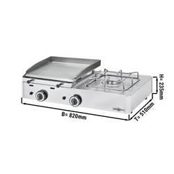 Plancha grill a gas - 0,82 m - incluida cocina de gas