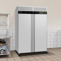 Armoire réfrigérée positive en acier inoxydable ECO – 1200 litres – avec 2 portes en inox – intérieur de la porte en plastique