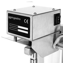 Griglia a gas per Kebab / Gyros - mobile - 5 bruciatori - max. 80 kg - incl. 2 piastre di protezione e 2 porte a battente